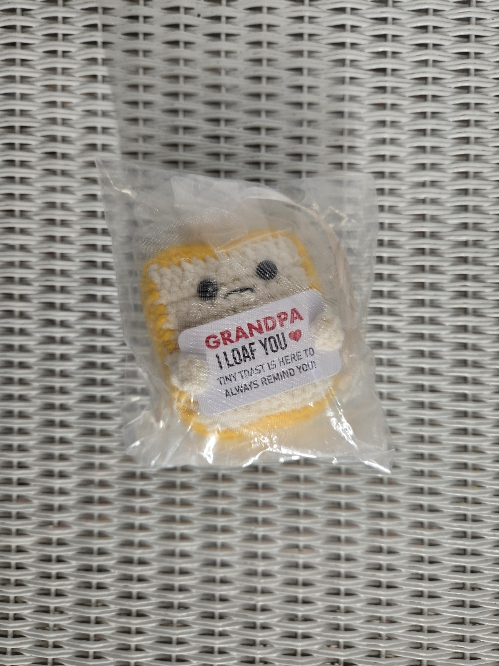 Plush Loaf Yellow & Cream "Grandpa I Loaf You"